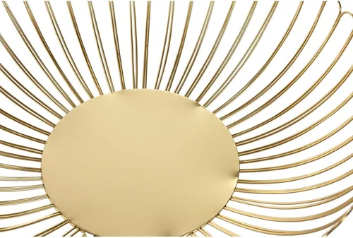 Miniatura 2 de Centro Mesa Metal 12.6 x 12.6 x 3.3 in Dorado Brillante