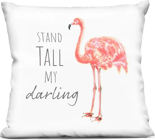Miniatura 12 de Stupell Industries Flamingo - Almohada con estampado de bolsa de playa para interiores, 18 x 18 pulgadas, color rosa