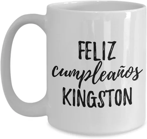 Miniatura 9 de Feliz Cumpleanos Kingston Mug Spanish Happy Birthday Personalized Name Gift Coffee Tea Cup 11 oz