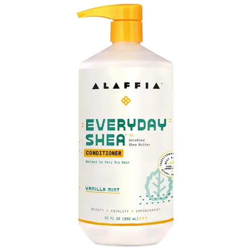 Miniatura 6 de Alaffia Acondicionador, vainilla y menta, paquete de 2 – Acondicionador diario sin sulfato de karité con manteca de karité y aceite de coco, 32