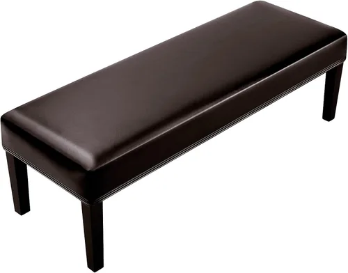 Miniatura 32 de Fuloon - Funda elástica de jacquard para banco de comedor, antipolvo, desmontable, funda para banco lavable, protector de cojín de asiento para Beige