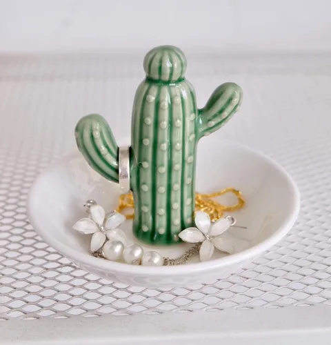 Miniatura 3 de PUDDING CABIN soporte con cactus para anillos regalo para el Día de la Madre adorno con cactus para cumpleaños para mujeres niñas amigas Día de San