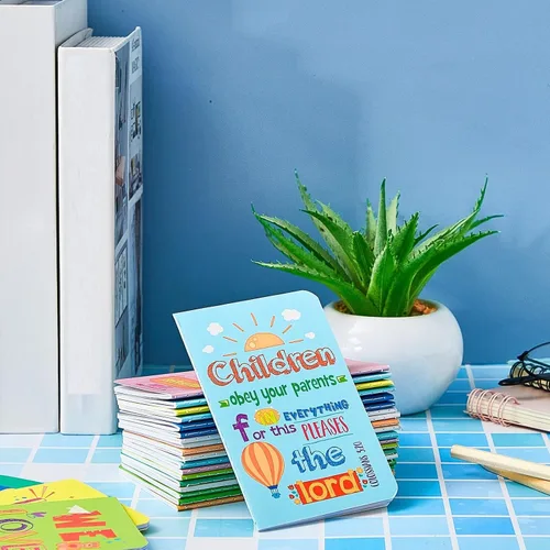Miniatura 7 de Gueevin Paquete de 24 blocs de notas inspiradores, mini cuadernos motivacionales cristianos, operación, versículo bíblico, religioso, bloc de notas