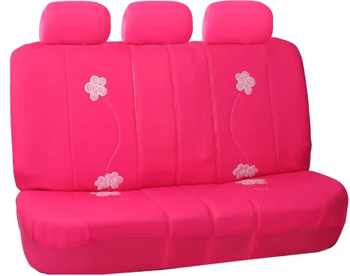 Miniatura 8 de FH Group Fundas de asiento de automóvil con bordado floral, ajuste universal, asiento trasero de banco dividido, funda de asiento lavable para SUV