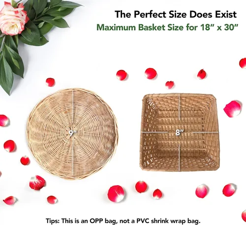 Miniatura 4 de Seal Fresh Bolsas de regalo de celofán extra grandes de 18 x 30 pulgadas (paquete de 12) – Bolsas transparentes para cestas de regalo, embalaje