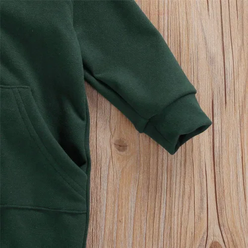 Miniatura 20 de FYBITBO Mameluco con capucha y cremallera para bebés, niños y niñas, mameluco de manga larga para otoño e invierno, ropa cálida