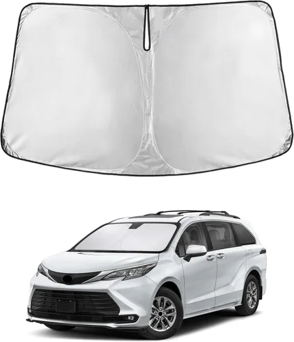 Miniatura 92 de Econour Parasol para parabrisas compatible con Honda Civic 2016-2021, protector de parasol plegable para ventana, bloquea los rayos UV y mantiene tu