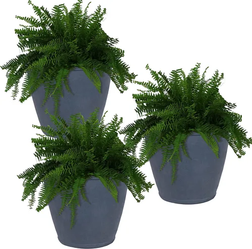 Miniatura 22 de Sunnydaze Anjelica - Maceta grande de plástico para plantas, maceta grande de plástico de doble pared para exteriores con agujeros de drenaje Óxido