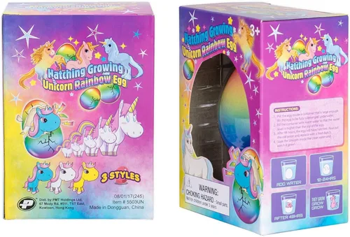 Miniatura 2 de YMCtoys - Huevos de unicornio arcoíris sorpresa que crecen y eclosionan, juego de 2
