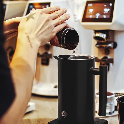 Miniatura 3 de Cafetera de prensa francesa, prensa de café de acero inoxidable 304, 34 onzas (4 tazas), cafetera con recipiente de café de 2.16 onzas, prensas