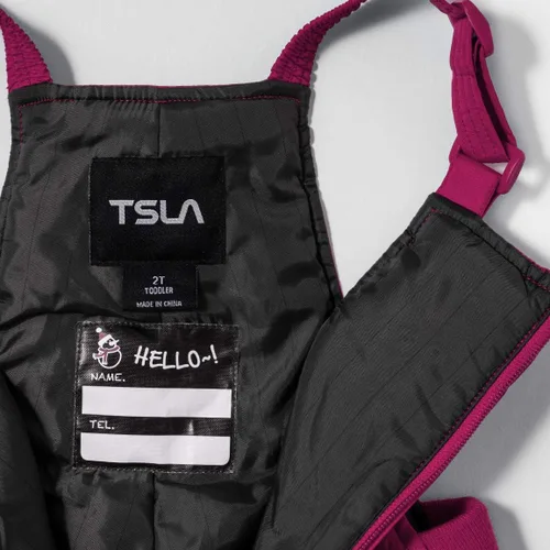 Miniatura 5 de TSLA - Overol con peto invernal para bebés, niñas y niños pequeños, para nieve, snowboard y esquí, de tela antidesgarro Ripstop, impermeable