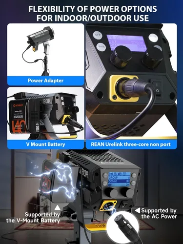 Miniatura 6 de Luz de video, COLBOR CL120R RGB 120W Iluminación continua M/G Balance 2700~6500K CRI96+ Luz de estudio con montaje Bowens, 13 efectos de luz