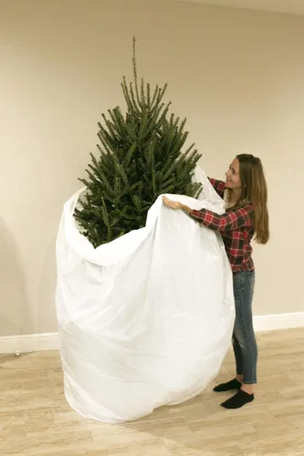 Jumbo Bolsa de almacenamiento y eliminación de árboles de Navidad para árboles de hasta 9 pies, seis pulgadas, bolsa de plástico reciclable