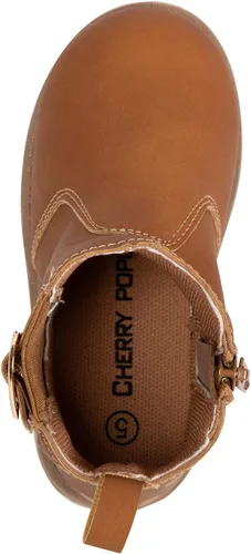 Miniatura 2 de Botas de piel de vestir para niñas, botines cortos de moda para invierno, otoño, zapatos clásicos con cremallera lateral