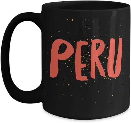 Miniatura 3 de Perú Futbol Taza de Cafe Vaso, taza café divertidas, tazas personalizadas, taza de café inspiradoras, taza con mensajes positivos., 11onza, Negro