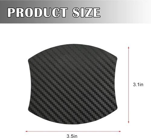 Miniatura 2 de kingsea 4 protectores de arañazos para manija de puerta de automóvil, textura magnética extraíble de fibra de carbono 3D, textura de fibra