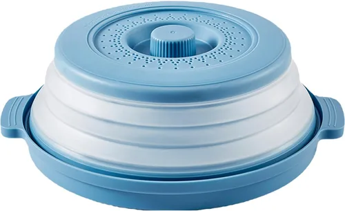 Miniatura 7 de Cubierta plegable para salpicaduras de microondas para alimentos con alfombrillas de silicona, 10.2 pulgadas, apta para lavavajillas, cubierta