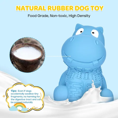 Miniatura 7 de petizer Juguete chirriante indestructible para perros masticadores agresivos, duradero, juguete de látex natural para perros pequeños, medianos