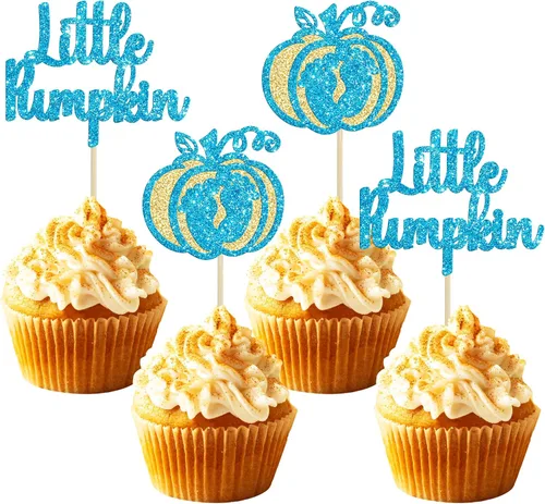 Miniatura 19 de Gyufise Decoración para pastel de calabaza pequeña, decoración de pastel de calabaza, baby shower, decoración de pastel temático de otoño, baby