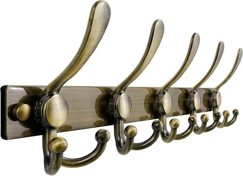 Miniatura 12 de Dseap - Perchero para montaje en pared, base resistente calibre 12 vs Flimsy de 0.039 pulgadas, ganchos sólidos antidesgarros, montaje en perno