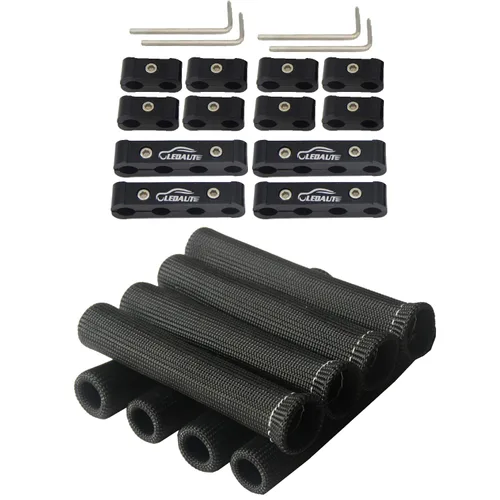 Miniatura 9 de LEDAUT 12 piezas separador divisor de cables de bujía del motor para 8 mm, 9 mm, 10 mm (negro)