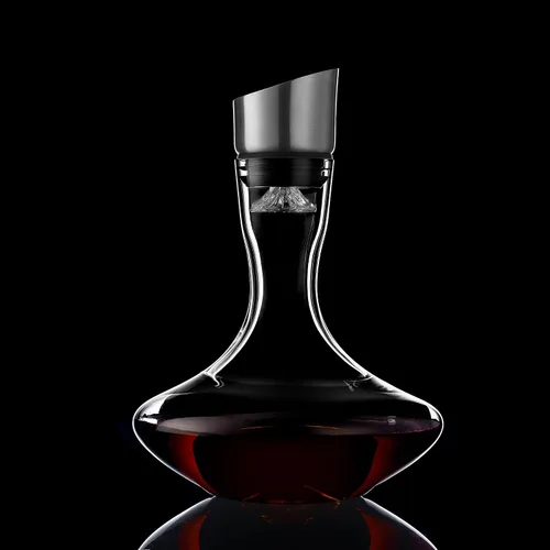 Miniatura 5 de Decantador de Vino, Jarra de Vino Tinto, Decantador con Vertedor Aireador Integrado, 100% Vidrio de Cristal Sin Plomo Soplado a Mano con Tapa