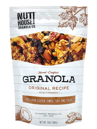 Miniatura 3 de NutHouse! Granola Company - Granola de receta original prémium Certificado sin gluten, sin OMG, Kosher Vegana, sin soja Bolsa de 12 onzas