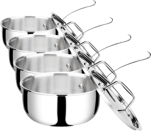 Miniatura 10 de Duxtop Cacerola Whole-Clad Tri-Capa de Acero Inoxidable con Tapa, 1.6 Cuartos, Utensilios de Cocina para Inducción