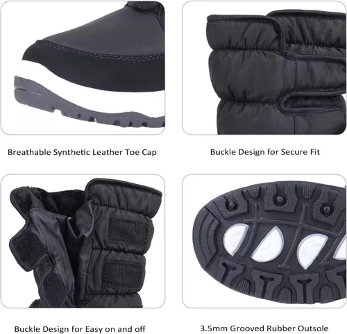 Miniatura 5 de CIOR - Botas de nieve Winter II para mujer, impermeables, forradas con piel, cálidas, antideslizantes
