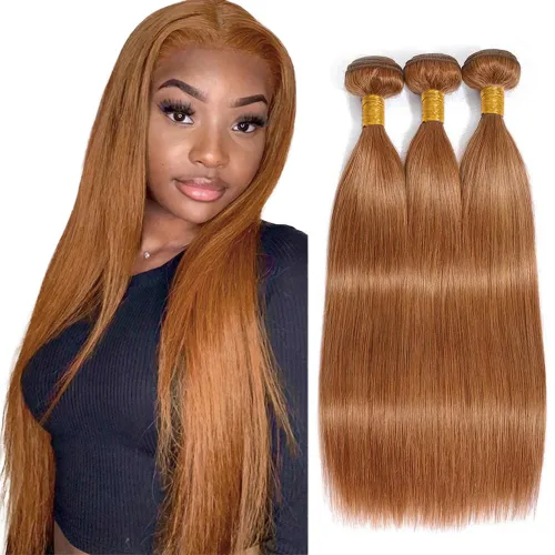 Miniatura 20 de Color 30 paquetes de cabello humano marrón onda del cuerpo paquetes 8 10 12 pulgadas brasileño virgen Remy extensiones de cabello humano doble trama