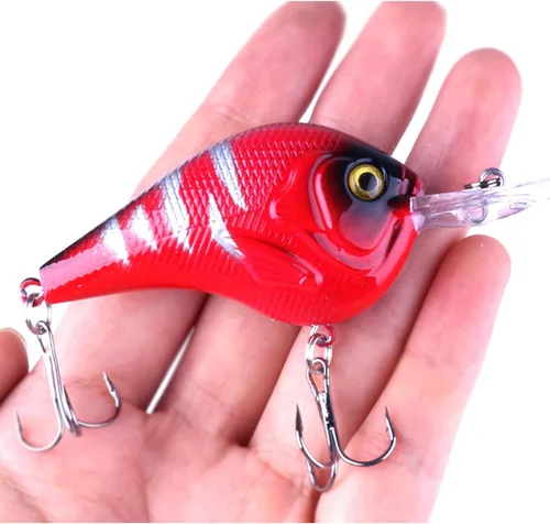 Miniatura 4 de Kit mixto de señuelos de pesca incluye señuelo minnow, popper, crankbait y anzuelo de pesca para pesca en agua salada y agua dulce de trucha, lubina