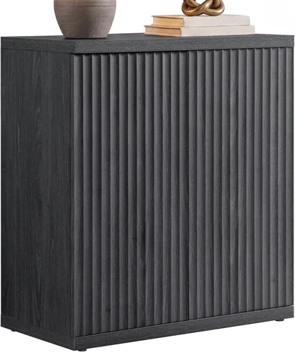 Miniatura 16 de SICOTAS Armario de buffet con aparador de almacenamiento, diseño moderno con puertas y estantes, consola multimedia acanalada, mesa de café