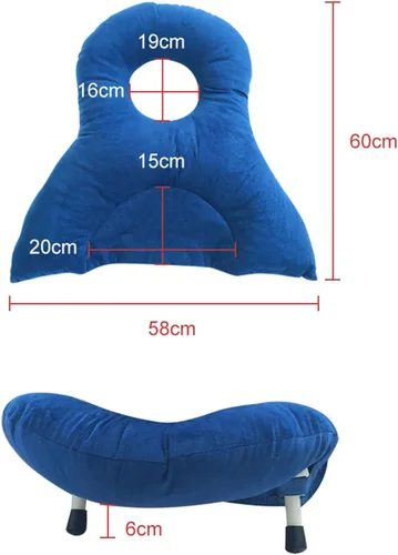 Miniatura 5 de Almohada de retina acostada almohada boca abajo después de la cirugía ocular Almohada de apoyo para la cabeza del hombro Almohada de retina
