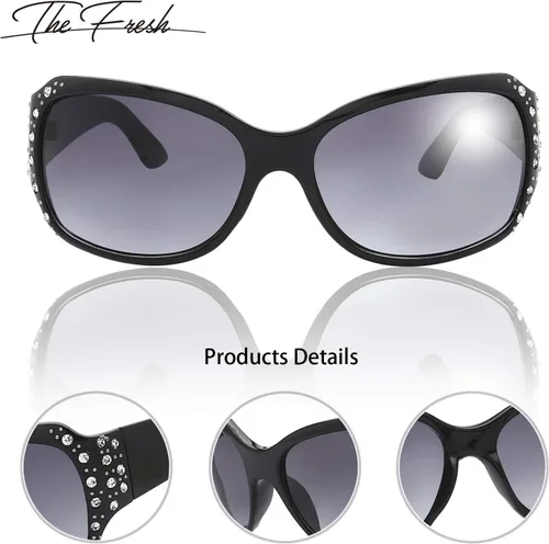 Miniatura 4 de The Fresh Gafas de sol clásicas de moda con diamantes de imitación de moda con caja de regalo