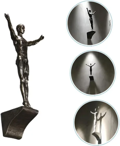 Miniatura 9 de Estatuilla de pared moderna de buceo, escultura de resina para colgar en la decoración para bar, sala de estar, fondo de televisión