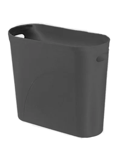 Miniatura 9 de Basurero pequeño para baño, 3 galones, plástico delgado, juego de 2, color negro