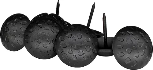 Paquete de 50 clavos de hierro de 1 pulgada – Uñas decorativas – Negro – Tachuelas de tapicería – Clavos – Acento rústico decorativo antiguo para