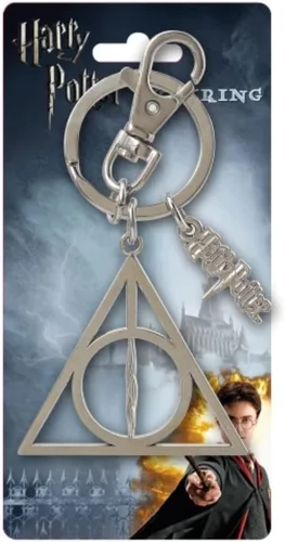Miniatura 2 de Harry Potter Deathly Hallows - Llavero de peltre plateado 2 pulgadas
