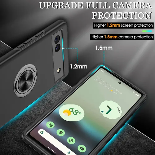Miniatura 3 de Gritup Funda para Pixel 6A, funda para Google Pixel 6A con protector de pantalla HD, a prueba de golpes, funda para teléfono Google Pixel 6A