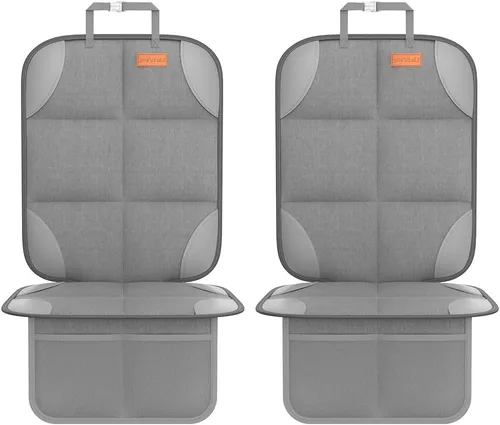 Miniatura 11 de SMART ELF Protector de asiento de automóvil [1 unidad] Protector de automóvil grande para asientos infantiles con acolchado más grueso y bolsillos