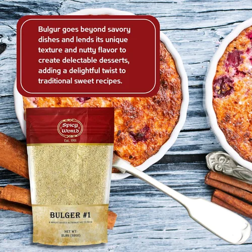 Miniatura 5 de Bulgur - Trigo molido fino #1, bolsa de 2 libras (32 onzas) Trigo búlgar cultivado en Estados Unidos para tabouleh 100% natural y puro Ideal