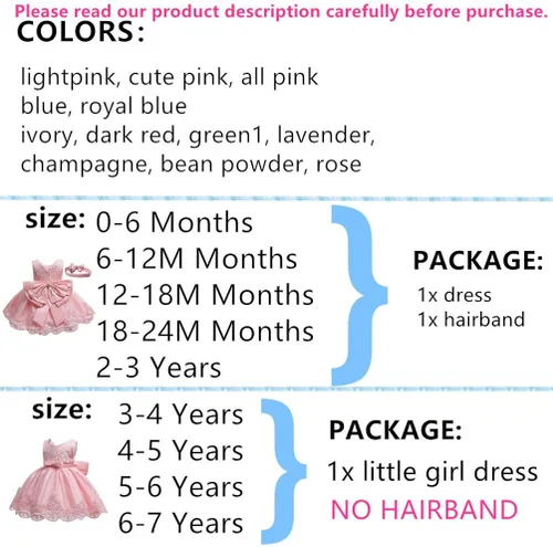 Miniatura 5 de Vestido de baile de tutú para niña de encaje con diseño de flores para bautizo