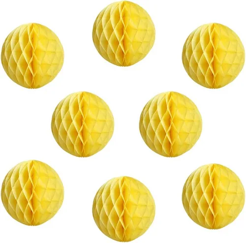 Miniatura 7 de 8 bolas de papel de panal de 8 pulgadas, bolas decorativas de panal de abeja, pompones de papel, bolas de flores, bolas colgantes de arte