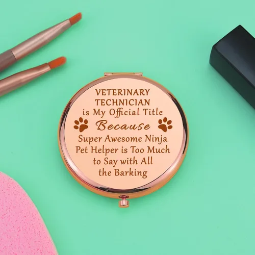 Miniatura 5 de Regalos de agradecimiento a veterinarios para mujeres, espejo de maquillaje compacto, regalo de técnico veterinario, regalos de tecnología