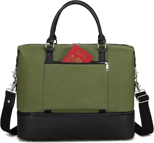 Miniatura 59 de CAMTOP - Bolsa de viaje de fin de semana para mujer, bolsa de lona con espacio para laptop de15.6 pulgadas