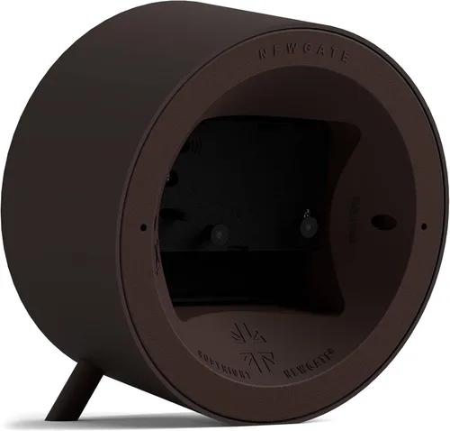 Miniatura 5 de NEWGATE Reloj despertador Fred Diseño moderno de barril Marrón chocolate y azul Ideal para mesita de noche, escritorio o estante Moderno
