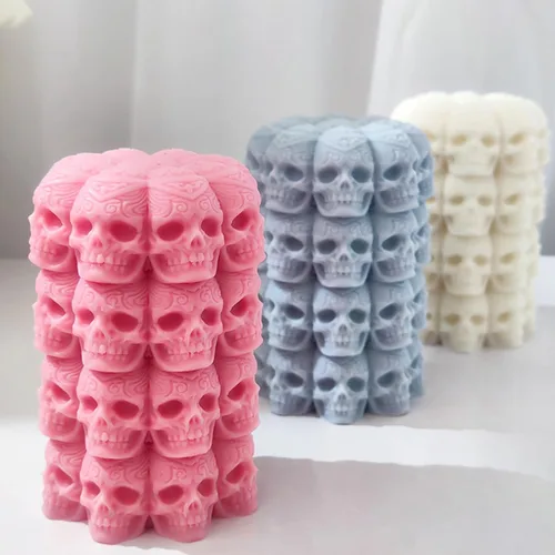 Miniatura 7 de Molde de vela de Halloween para hacer velas, molde de silicona 3D para fundición de resina, bricolaje yeso, arcilla polimérica, decoración del hogar