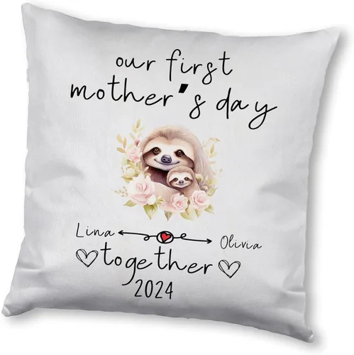 Miniatura 13 de Sloth Family Mother's Day, Personalised Pillow Case Decor for Home, Present for Mom, Grandmother, for Her Sloth 7