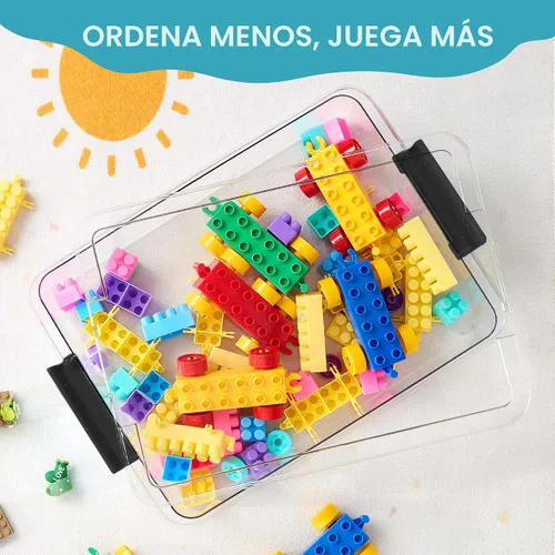 Miniatura 6 de Vtopmart Contenedores de almacenamiento de plástico de 6 cuartos con tapas, contenedores sensoriales transparentes, organizadores y almacenamiento