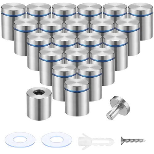 Miniatura 15 de Pelopy 8 Piezas Tornillos Separadores de Letreros Tornillos para Publicidad Acero Inoxidable Soportes Separadores de Pared Clavo de Vidrio Acrílico